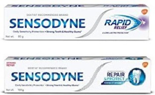 difference between sensodyne rapid relief and repair and protect