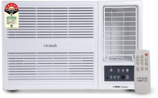 Croma 1.5 Ton 5 Star Window R-32 Green Refrigerent, Dust Filter AC  - Pale White