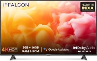 Add to Compare iFFALCON 126 cm (50 inch) Ultra HD (4K) LED Smart Android TV 4.318,912 Ratings & 2,624 Reviews Netflix|Disney+Hotstar|Youtube Operating System: Android Ultra HD (4K) 3840 x 2160 Pixels 24 W Speaker Output 60 Hz Refresh Rate 3 x HDMI | 1 x USB A+ Grade UHD 10-bit DLED Panel 1 Year Warranty on Product ₹29,999 ₹58,990 49% off Free delivery Upto ₹11,000 Off on Exchange Bank Offer