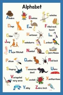 Educational Sticker Poster For Kids|Alphabets Sticker Poster|Kids Learning  Wall Sticker Poster For Kids Room, Play Schools, Nursery|1Pc Paper Print -  Decorative posters in India - Buy art, film, design, movie, music, nature