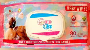 Coo Coo CooCoo by Mafatlal Soft Moisturizing wipes for Baby (Pack of 80 wipes)