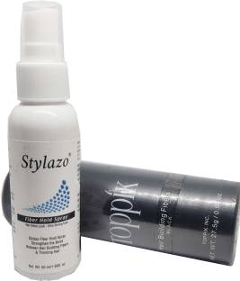 Stylazo Hair Building Fiber for Thickening ,Fuller Hair, Loss Concealer  50ml hold spray - Price in India, Buy Stylazo Hair Building Fiber for  Thickening ,Fuller Hair, Loss Concealer 50ml hold spray Online