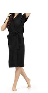Wondercurve Balck Free Size Bath Robe