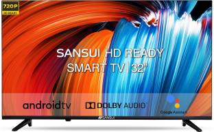 Sansui 80 cm (32 inch) HD Ready LED Smart Android TV with Android 11 (Midnight Black) (2021 Model)