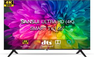Sansui 140 cm (55 inch) Ultra HD (4K) LED Smart Android TV with (Mystique Black) (2021 Model) | With Dolby Audio and DTS
