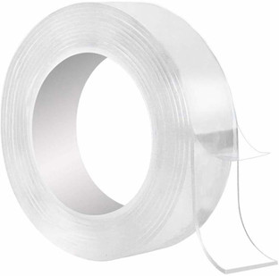 Reusable Multifunctional Double Sided Adhesive Tape,Double Sided Mounting Strong Sticky Wall Tape Strips Transparent Tape,Multipurpose Removable Mounting Tape 