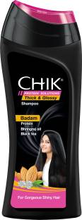 Chik Protein Solutions Thick And Glossy Shampoo, With Badam Protein, 80ml
