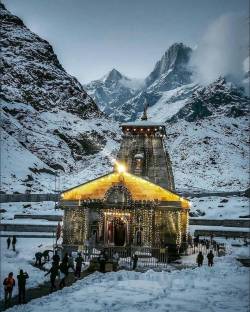 Kedarnath Temple Multicolor Photo Paper Print Poster Photographic Paper -  Religious posters in India - Buy art, film, design, movie, music, nature  and educational paintings/wallpapers at 