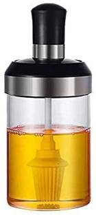 SONANI ENTERPICE 250 ml Glass Food Storage Jar with Brush for Ghee,Butter,Oil Cheese for kitchen 1 Piece Oil & Vinegar Set