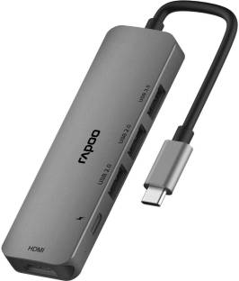 RAPOO XD100C-PD Charging,5Gbps Data transfer,4K HDMI,3USB A Port- 5 in 1- C Type XD100C USB Hub