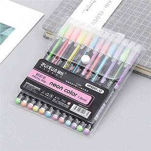 KRAFTMASTERS Set of 12 PASTELGel Pens Art Marker for Adult Coloring Books for School Kids
