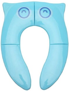 Foldable Toilet Seat for Indoor and Outdoor Camping w/Disposable Bags Reiled Toddler Potty Training Seat Portable Potty Seat Blue Kids Travel Potty 
