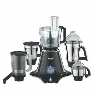 Preethi MG-218 Zodiac 750 Juicer Mixer Grinder (5 Jars, Black/Light Grey)