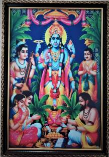 SujArta Satyanarayana Swamy Photo, Quality 13*9 Inch, 4 mm Board , Premium  Vinyl Print Religious Frame Price in India - Buy SujArta Satyanarayana Swamy  Photo, Quality 13*9 Inch, 4 mm Board ,