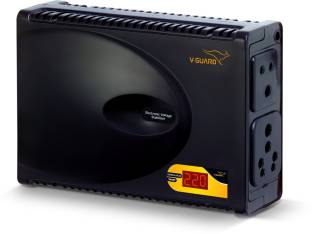 V-Guard Crystal Plus Smart TV Voltage Stabilizer with Digital Display for 120 cm (47) TV+Set topbox+Home Theatre System (Working Range: 90-290V; 3 A)
