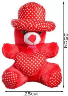 big teddy bear with cap