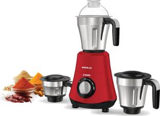 HAVELLS HYDRO WITH 2 YEAR COMPLETE 5 YEAR MOTOR WARRANTY 750 Mixer Grinder (3 Jars, Red)