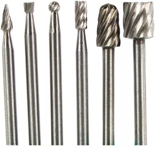Carbide Rotary Carving Burr Set for DIY Woodworking Shank and 1/4inch Grinder Drilling 3mm 10 Pcs 1/8inch Polishing Metal Craving Head Size Nano Blue Coating 6 mm 
