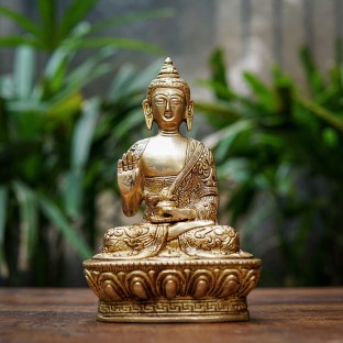Sitting Buddha Peace Of Mind Feng Shui Statue Showpiece Positive Energy Decor 