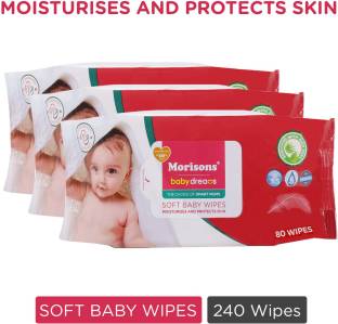 Morisons Baby Dreams Baby Wipes 80’s Without Lid – Pack of 3  (3 Wipes)