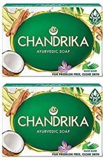 CHANDRIKA Ayurvedic Handmade Soap ,75g x Pack of 2