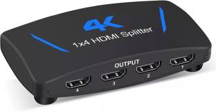 microware 1x4 4k 30hz 1080p 3d HDMI splitter, OZF4C model 1 in 4 out 4 way HDMI Splitter Media Streaming Device