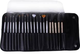 Looks United 15 Nail Art Brush 5 Two Way Dotting Tool And Carry