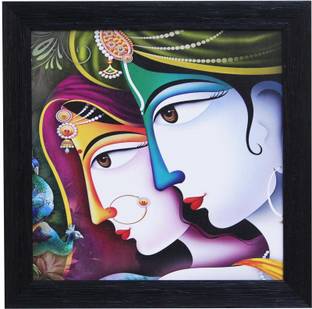 100yellow Radha Krishna Painting For Home Office Canvas 22 Inch