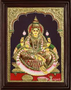 Myangadi Kubera Lakshmi Tanjore Painting Canvas 16 Inch X 20 Inch