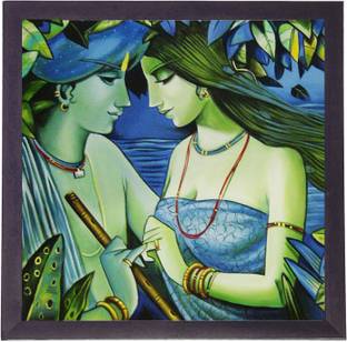 Lila Paintings Radha Krishna Canvas 10 Inch X 10 Inch Painting