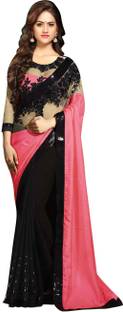 Kuki Fashion Embroidered Fashion Georgette Sari