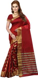 Ishin Self Design Bollywood Poly Silk Sari