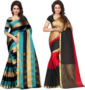 Pehnava Solid, Self Design Banarasi Art Silk Sari