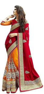 LaazreeFashion Embellished, Embroidered Bollywood Georgette, Silk, Net Sari