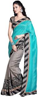 Kara Printed Bhagalpuri Silk Cotton Blend Sari
