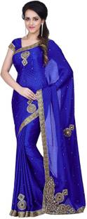 Indian E Fashion Self Design, Embroidered Fashion Jacquard, Chiffon Sari