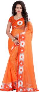 Bunny Sarees Embroidered Bollywood Lycra Sari