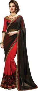 Inddus Embroidered Fashion Georgette Sari