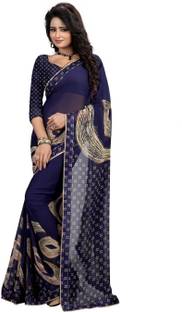 Heena Geometric Print Bollywood Georgette Sari