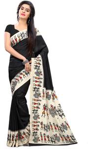 Miraan Printed Bhagalpuri Art Silk Sari