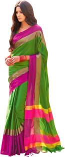 Miraan Printed Chettinadu Handloom Cotton Sari