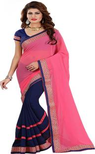 Aai shree khodiyar Embellished Bollywood Georgette Sari