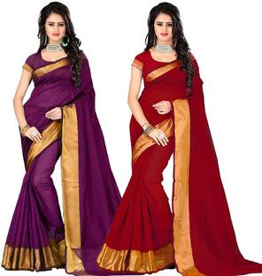 Cozee Shopping Self Design Bollywood Polycotton Sari