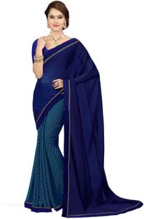 Ishin Printed Bollywood Synthetic Georgette Sari