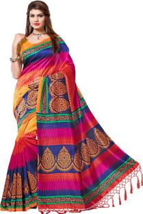 E-Vastram Printed Bollywood Printed Silk Sari