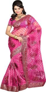 Sanju Sarees Embellished Fashion Tissue Sari