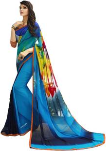 Vency Creation Self Design Bollywood Georgette Sari