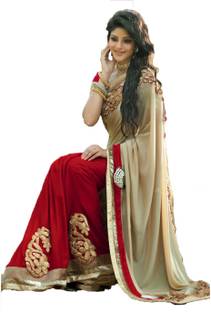 Sargam Fashion Embroidered Fashion Georgette Sari