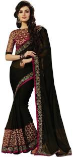 T Zone Trading Co. Embroidered Bollywood Georgette Sari