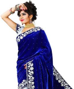 Anugrah Textile Embroidered Bollywood Georgette, Velvet, Chiffon, Net Saree